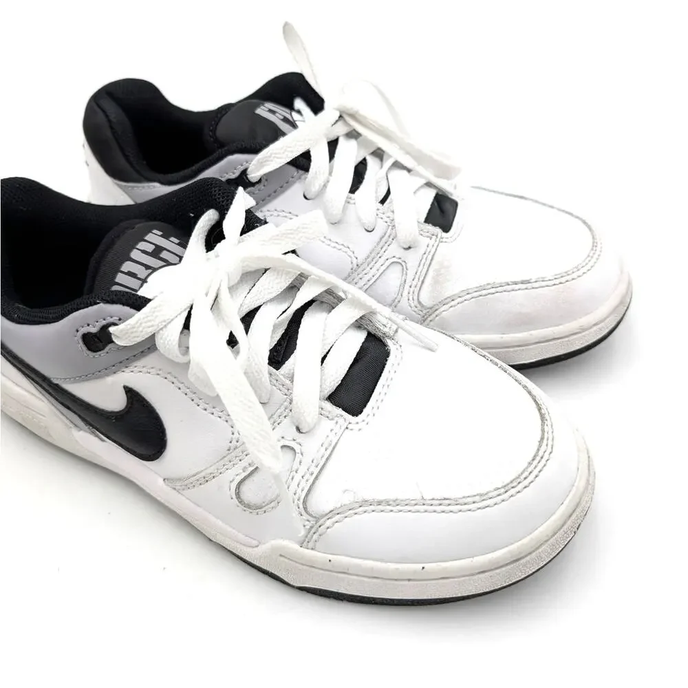 Nike Full Force Low Big Shoes Kids' White/Pewter/Black Size US4.5Y EU36.5 - Picture 9 of 14